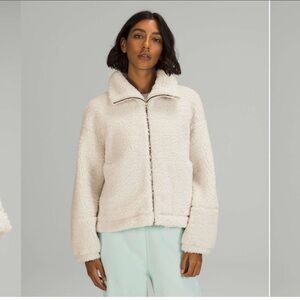 Lululemon White Opal Fleece Zip-Up